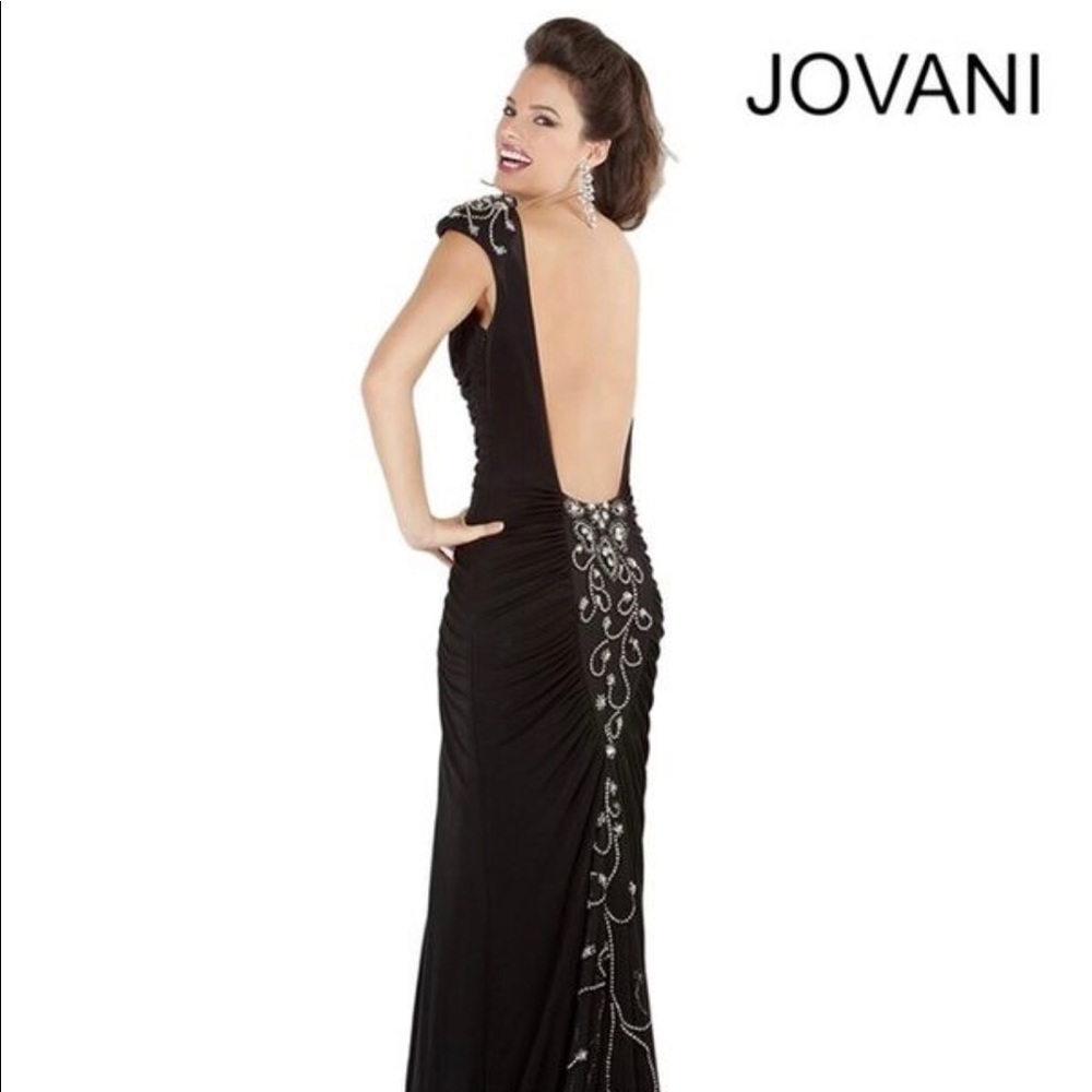 Jovani Designer Evening Dress Prom Dress (Blue)